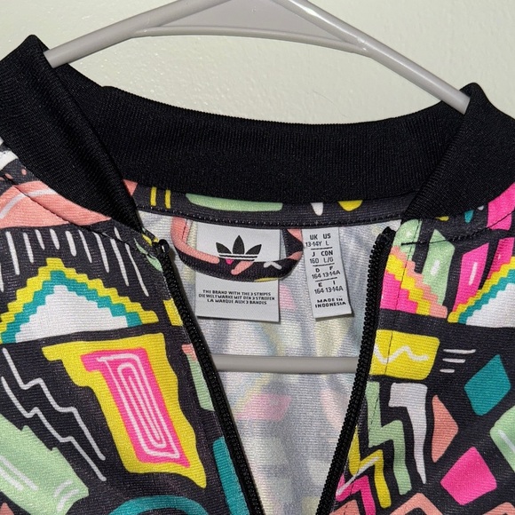 Adidas | Retro Geometric Track Jacket Size Small Athletic Streetwear Sporty - Picture 4 of 13